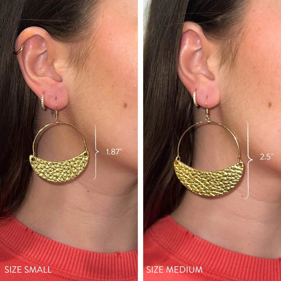 Hammered Gold Floral Design Jewelry