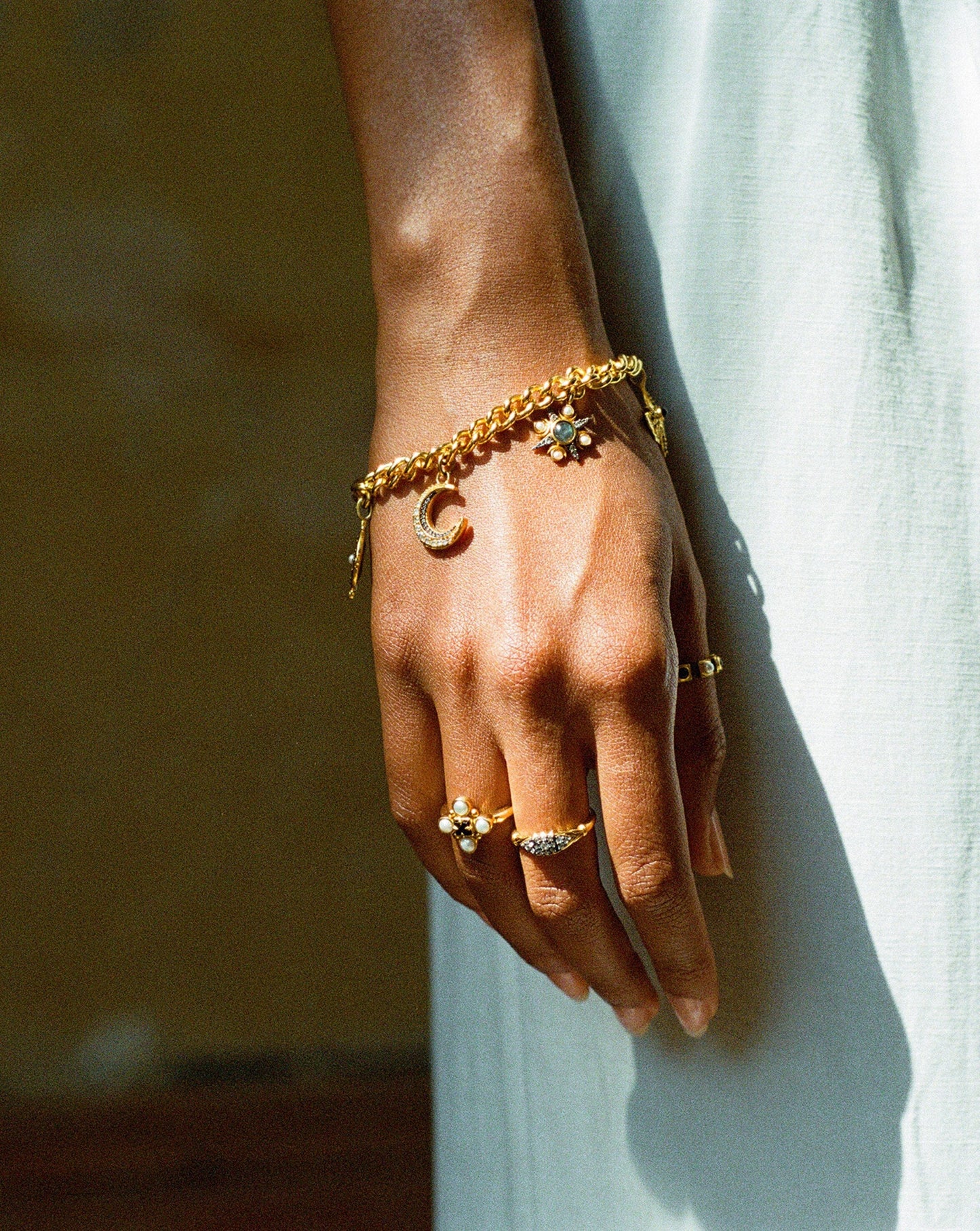 Gilded Pave Ring in 18k Gold Vermeil and Cubic Zirconia