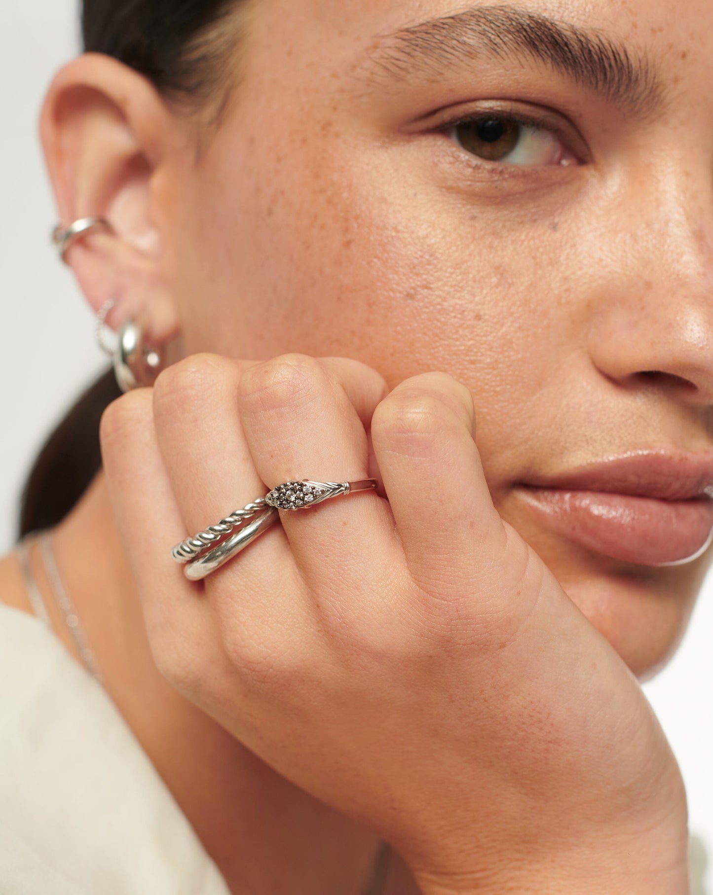 Gilded Pave Sterling Silver Ring