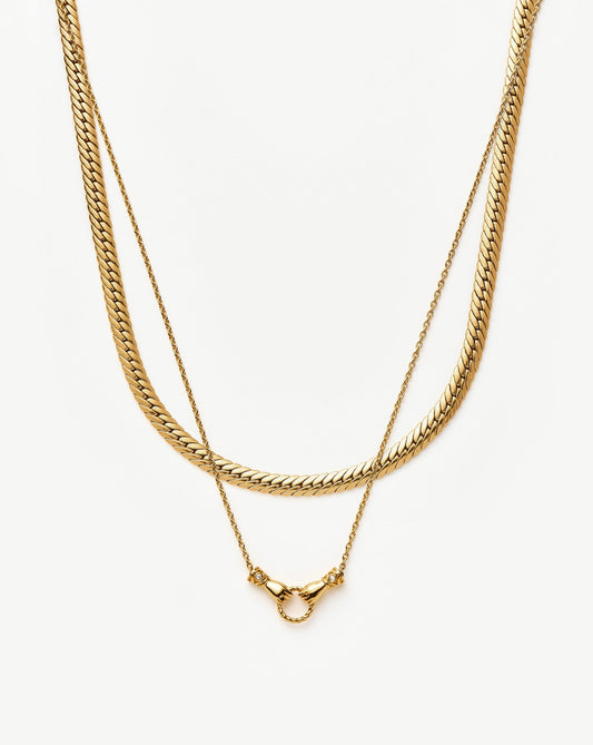 Gold Plated Slider Necklace Set in Good Hands