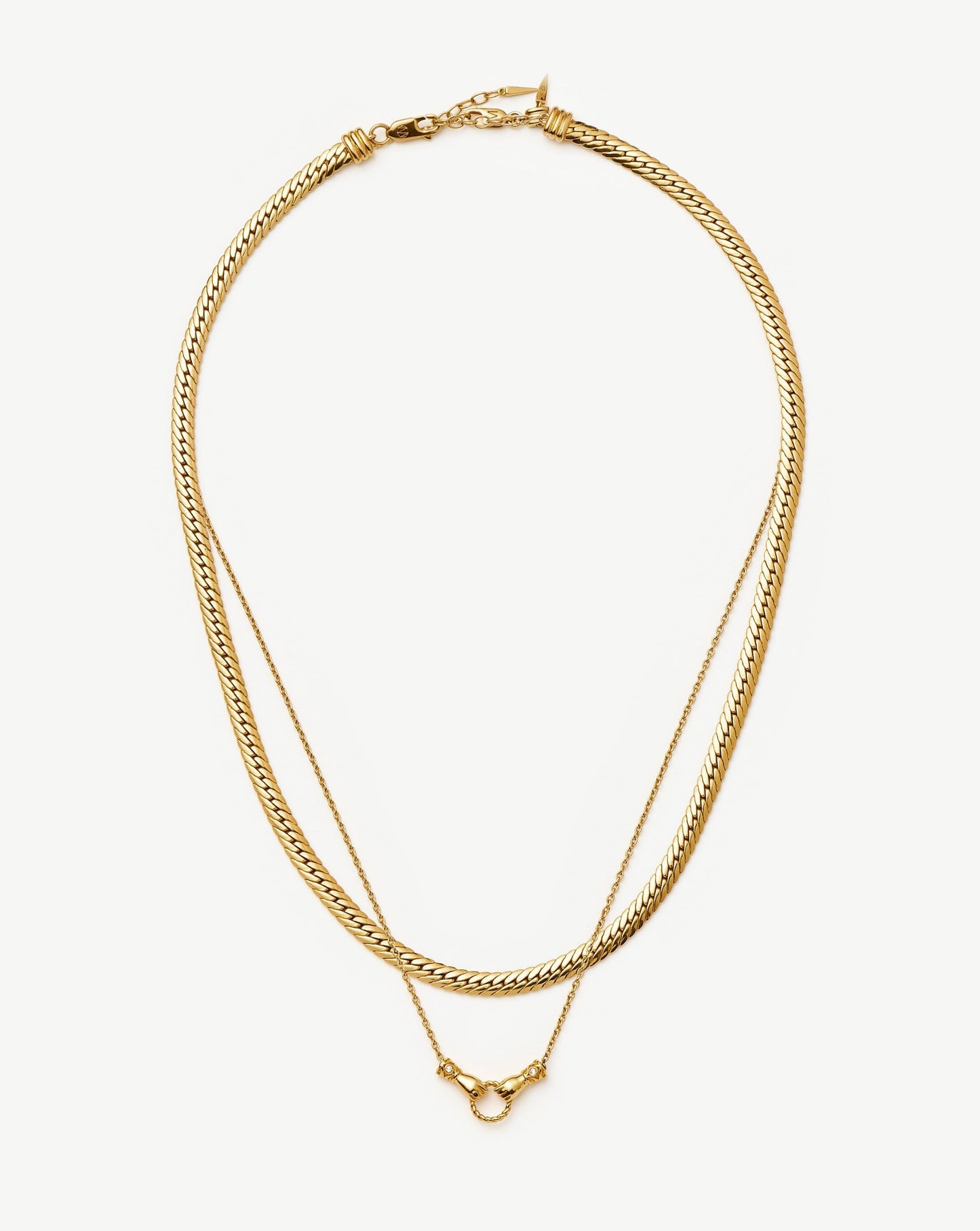 Gold Plated Slider Necklace Set in Good Hands