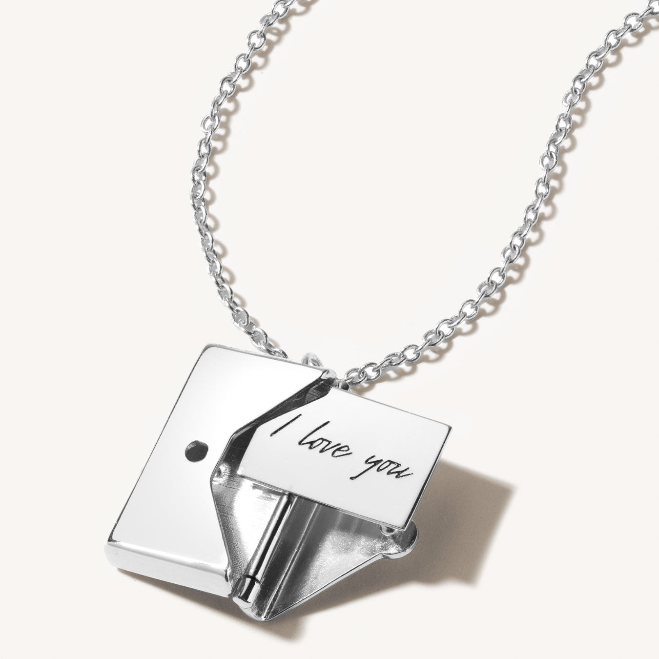 Elegant Love Letter Necklace in Silver