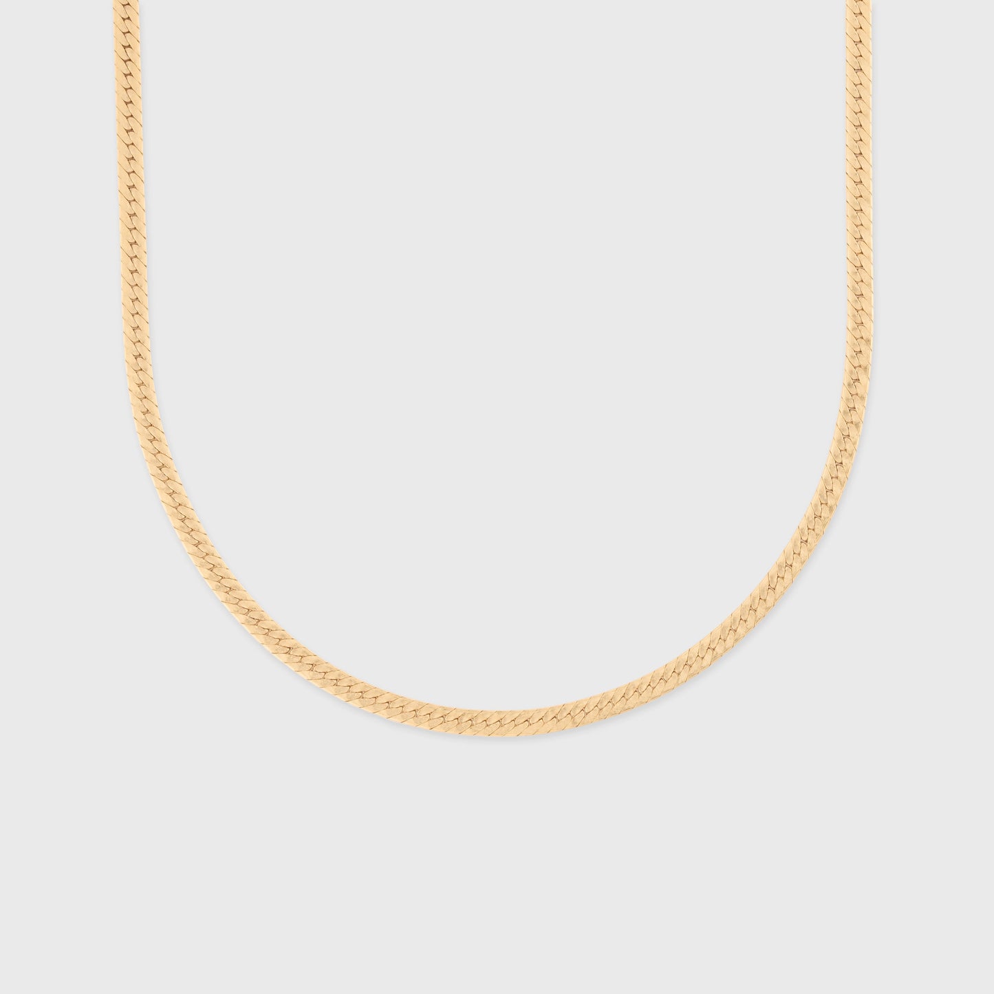 Sleek Herringbone Necklace in Silver Design