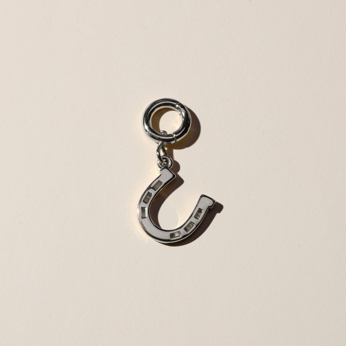 Horseshoe Charm Pendant in Silver Design