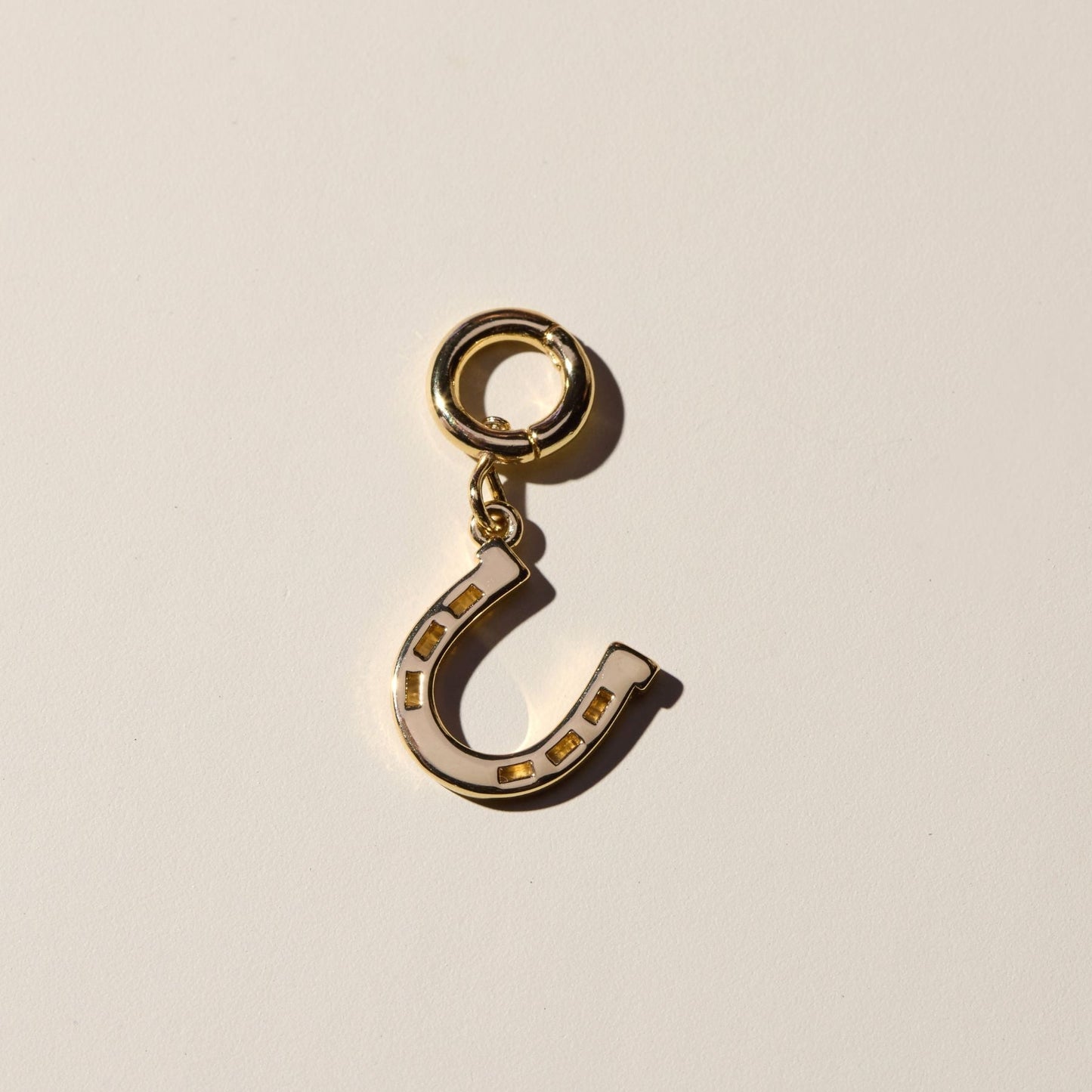 Horseshoe Charm Pendant in Silver Design