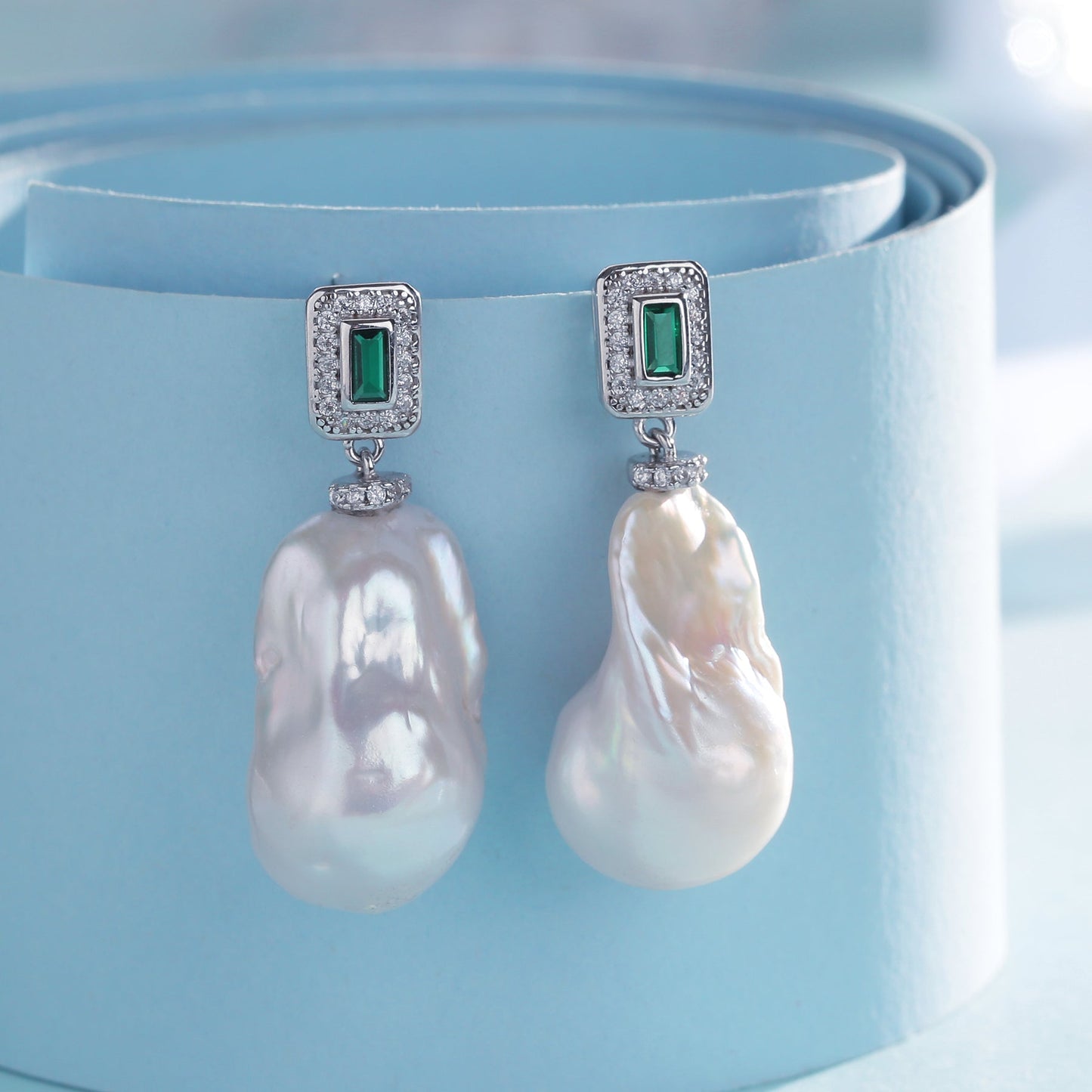 Classic Baroque Pearl Earrings in 11-13mm Size