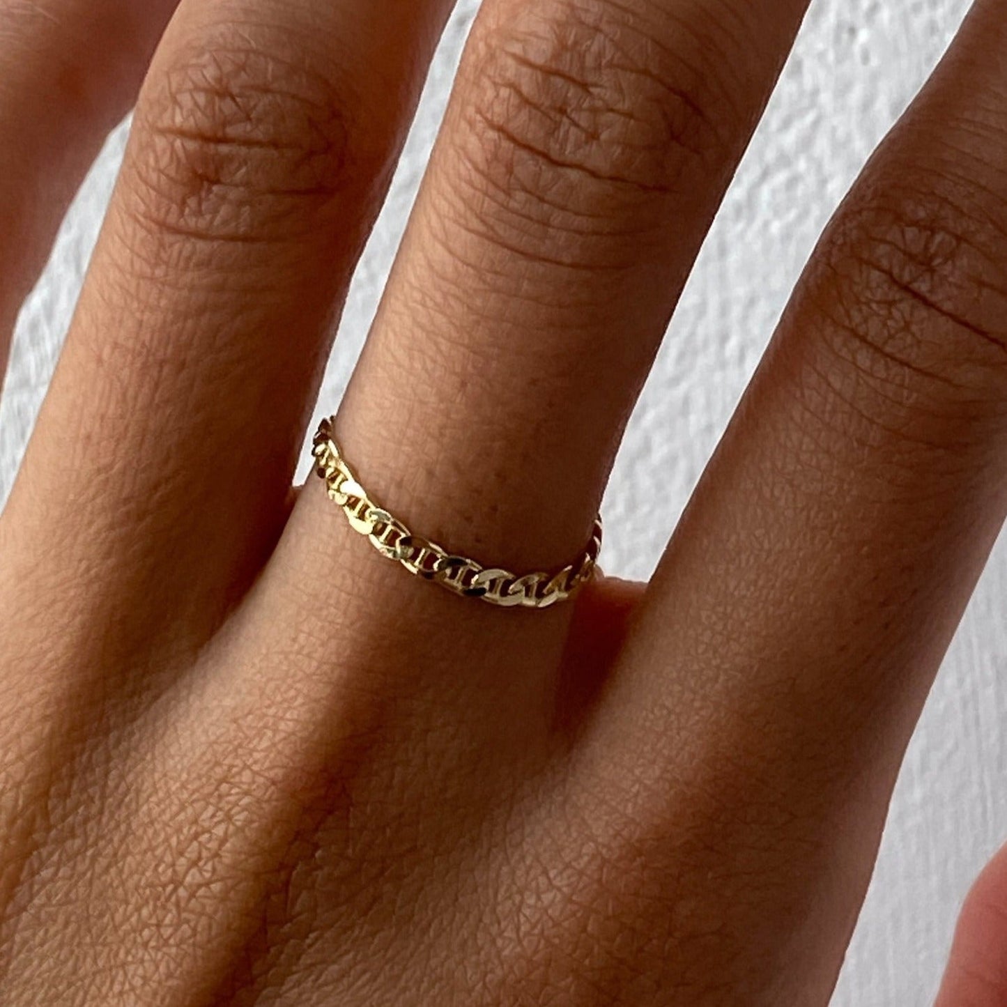 14k Gold Tina Chain Ring Design