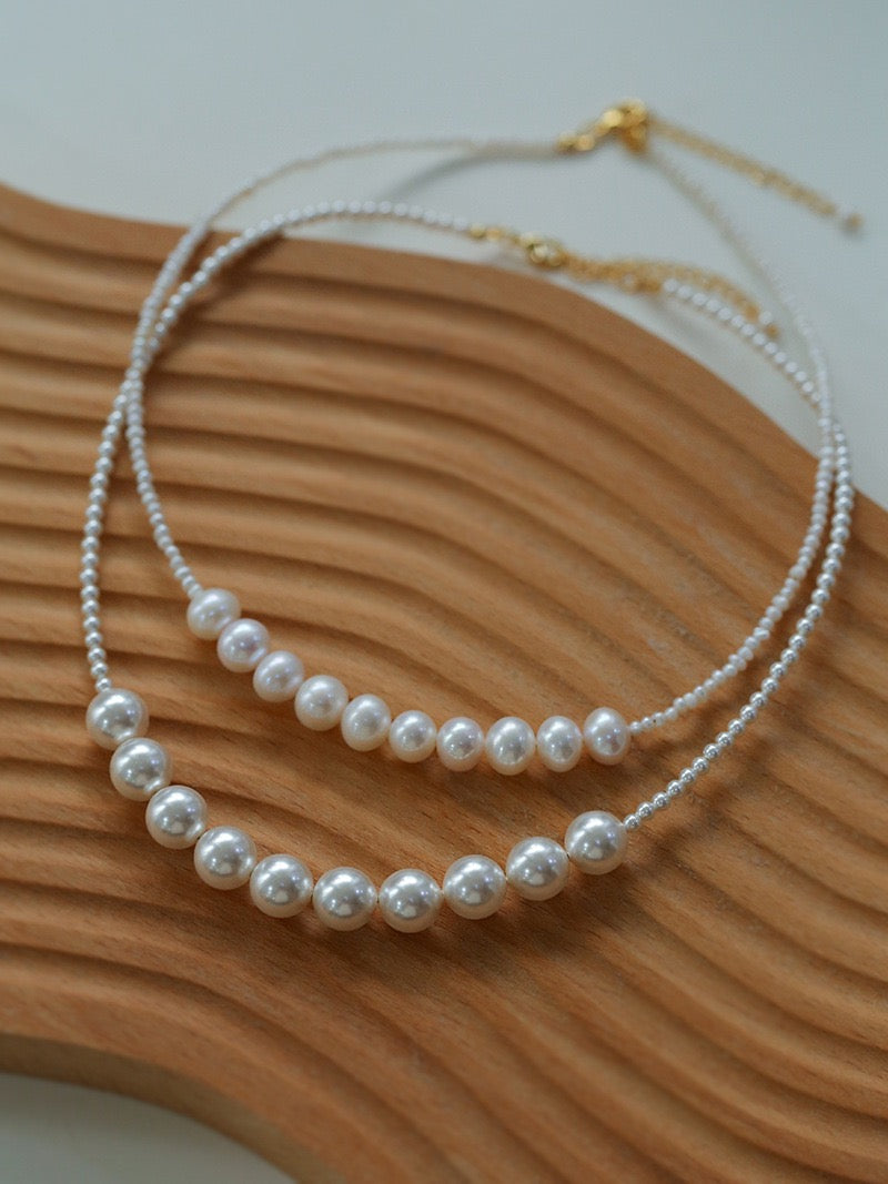 Elegant Beaded Pearl Pendant Necklace