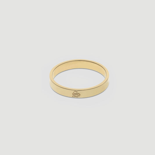 Custom Old English Ring in 14k Gold