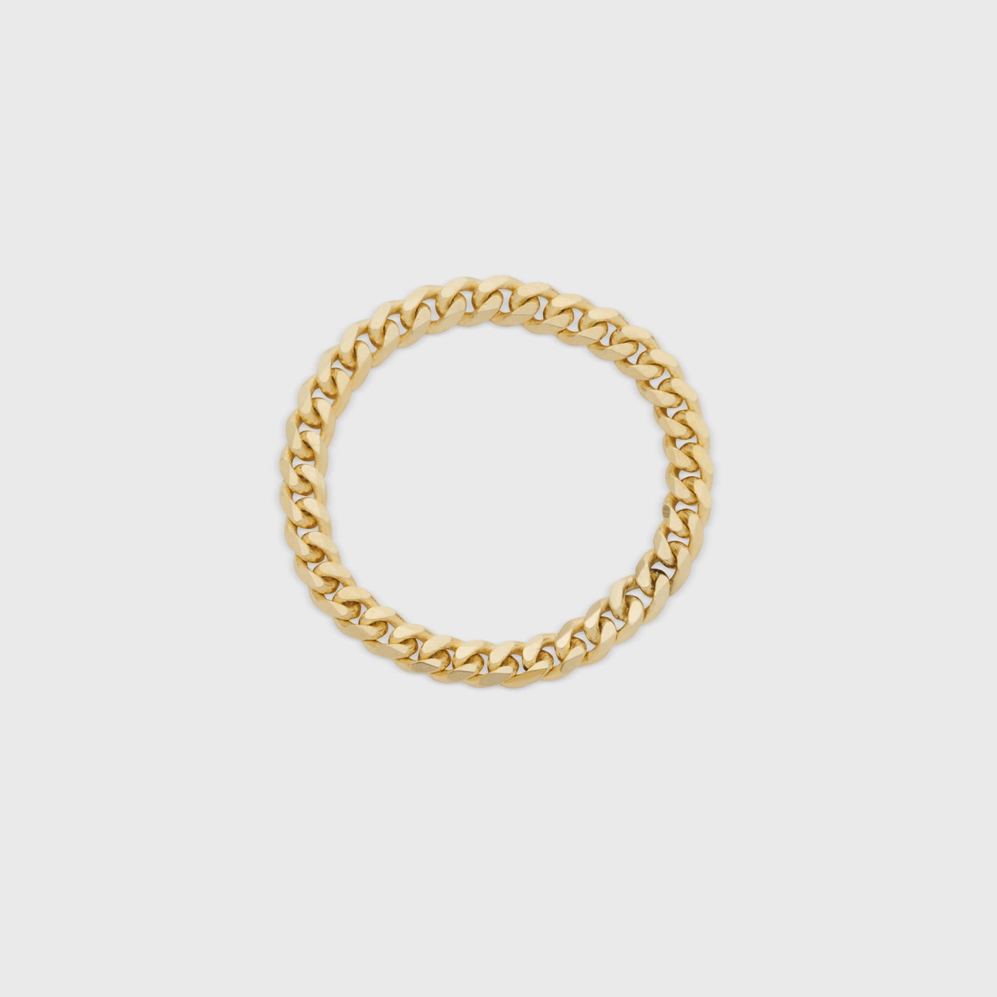 Gold 14k Chain Ring for Everyday Wear