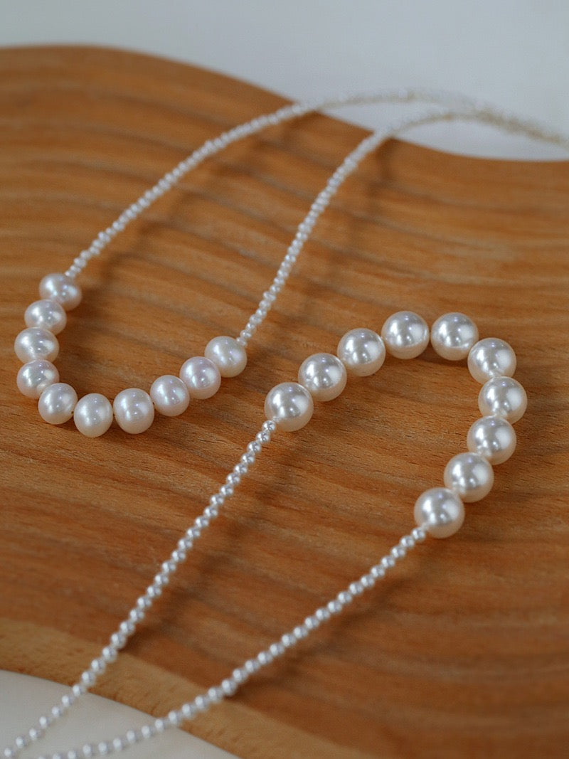 Elegant Beaded Pearl Pendant Necklace