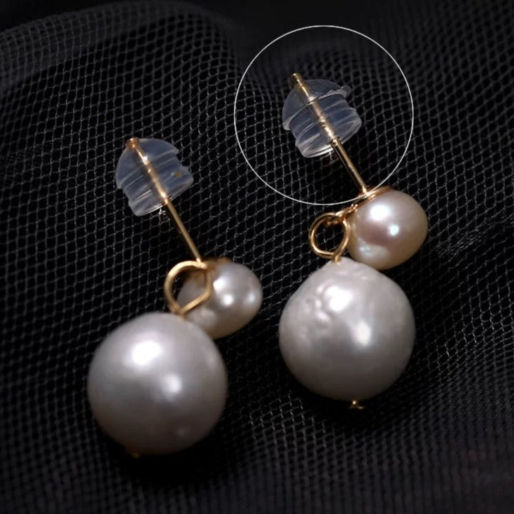 White Pearl Drop Earrings in Elegant Design 3