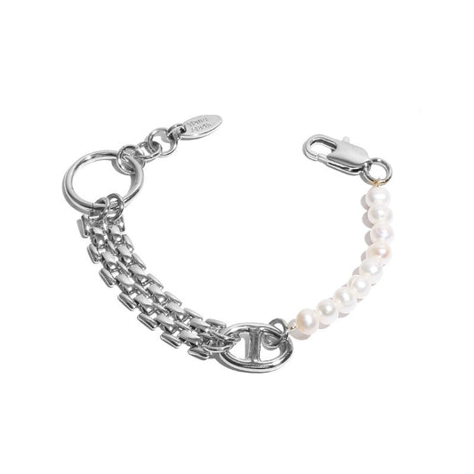 Pearl Chain Bracelet Made with Freshwater Pearls