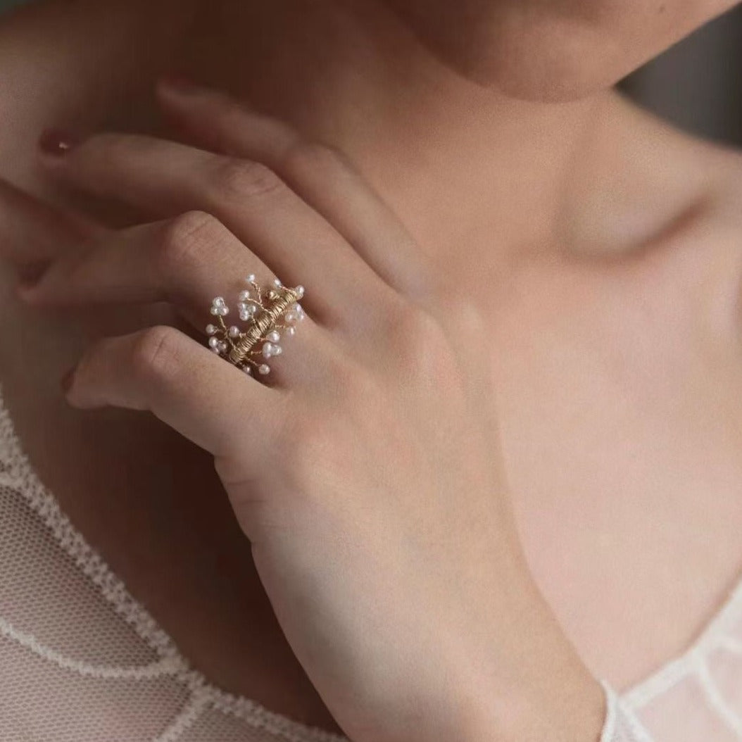 Delicate Mini Pearl Ring for Everyday Wear