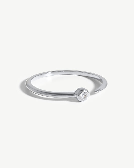 Sterling Silver Cubic Zirconia Interstellar Ring