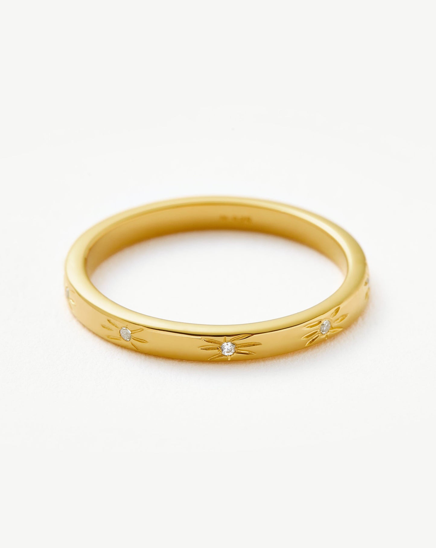 Gold Vermeil Star Studded Stacking Ring