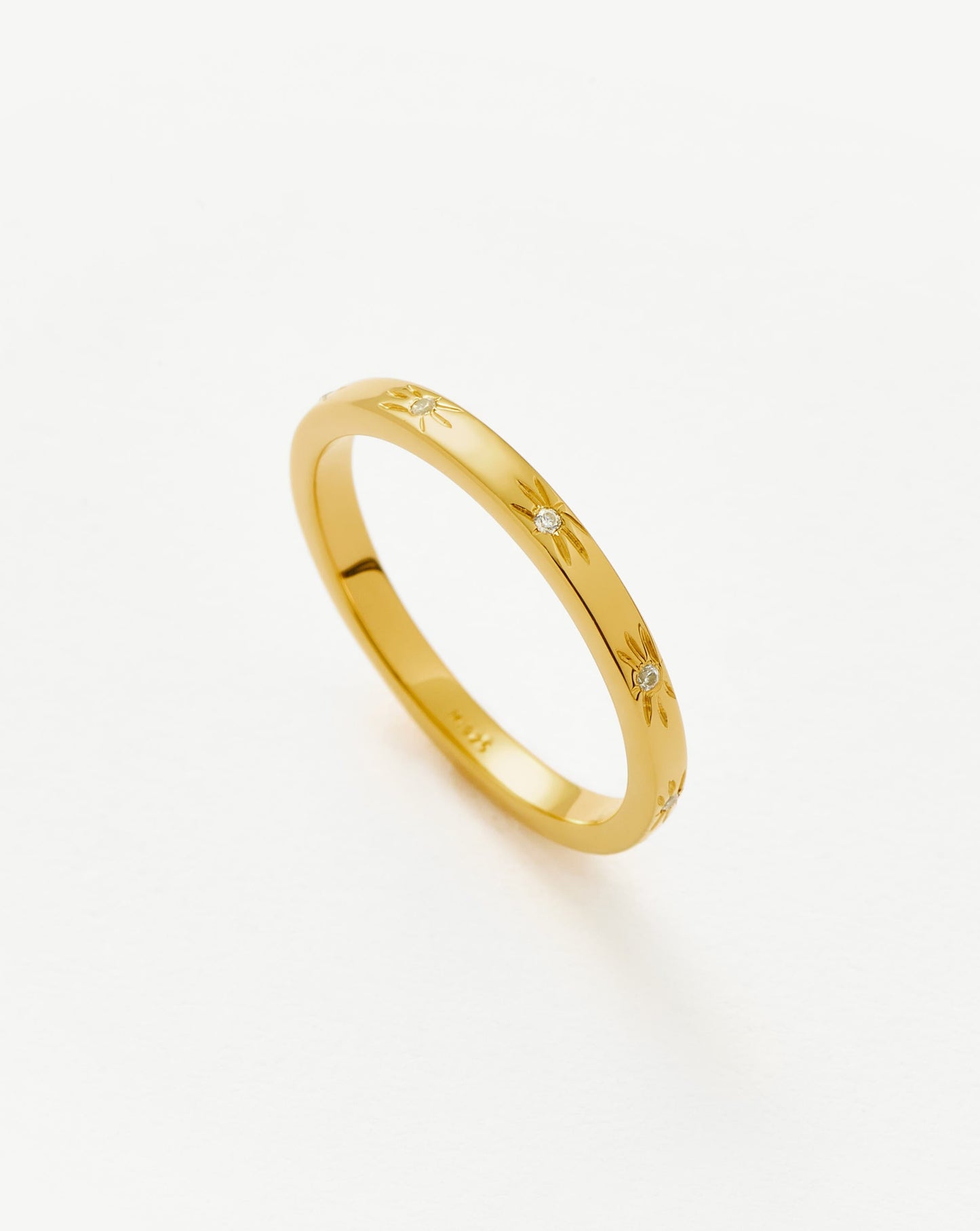 Gold Vermeil Star Studded Stacking Ring