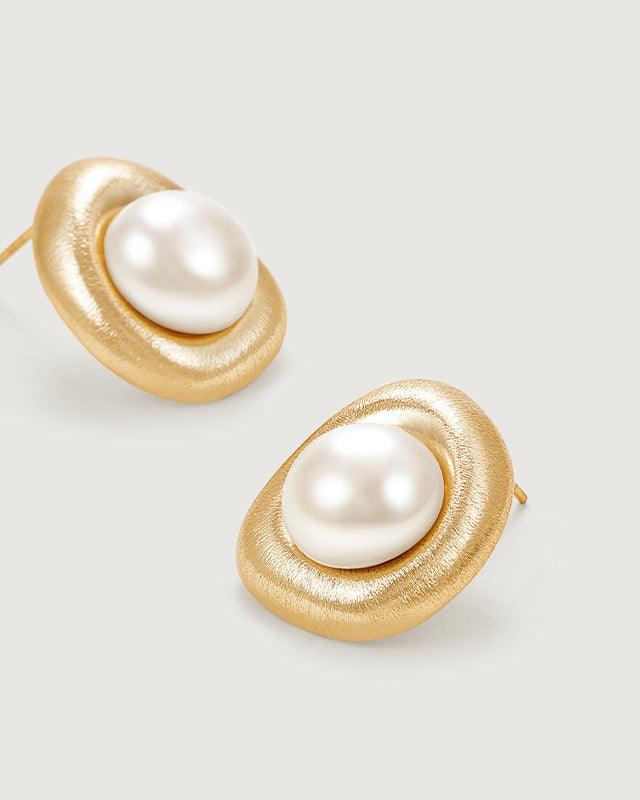 Baroque Pearl Earrings in Island Style