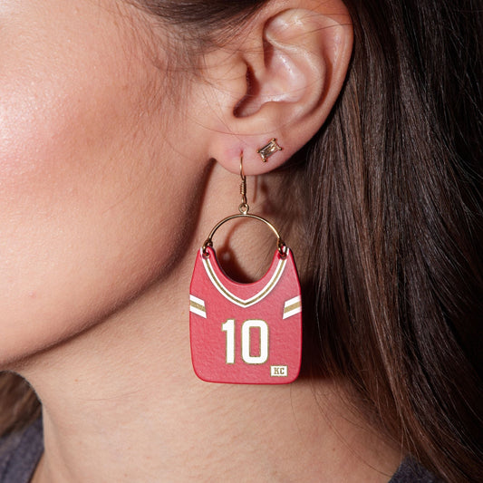 Football Jersey Earrings in Team Colors 2