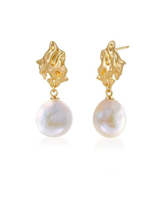 Lava Baroque Pearl Dangle Earrings