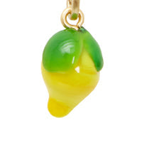 Lemon-Shaped Glass Charm for Jewelry Making