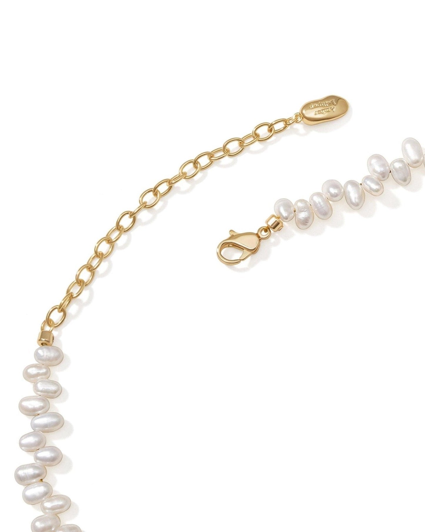 Pearl Necklace with Letter Pendant Design