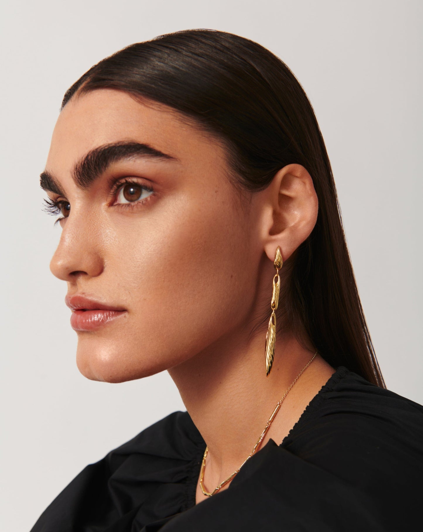 Wavy Ridge Triple Drop Earrings in Limited Edition