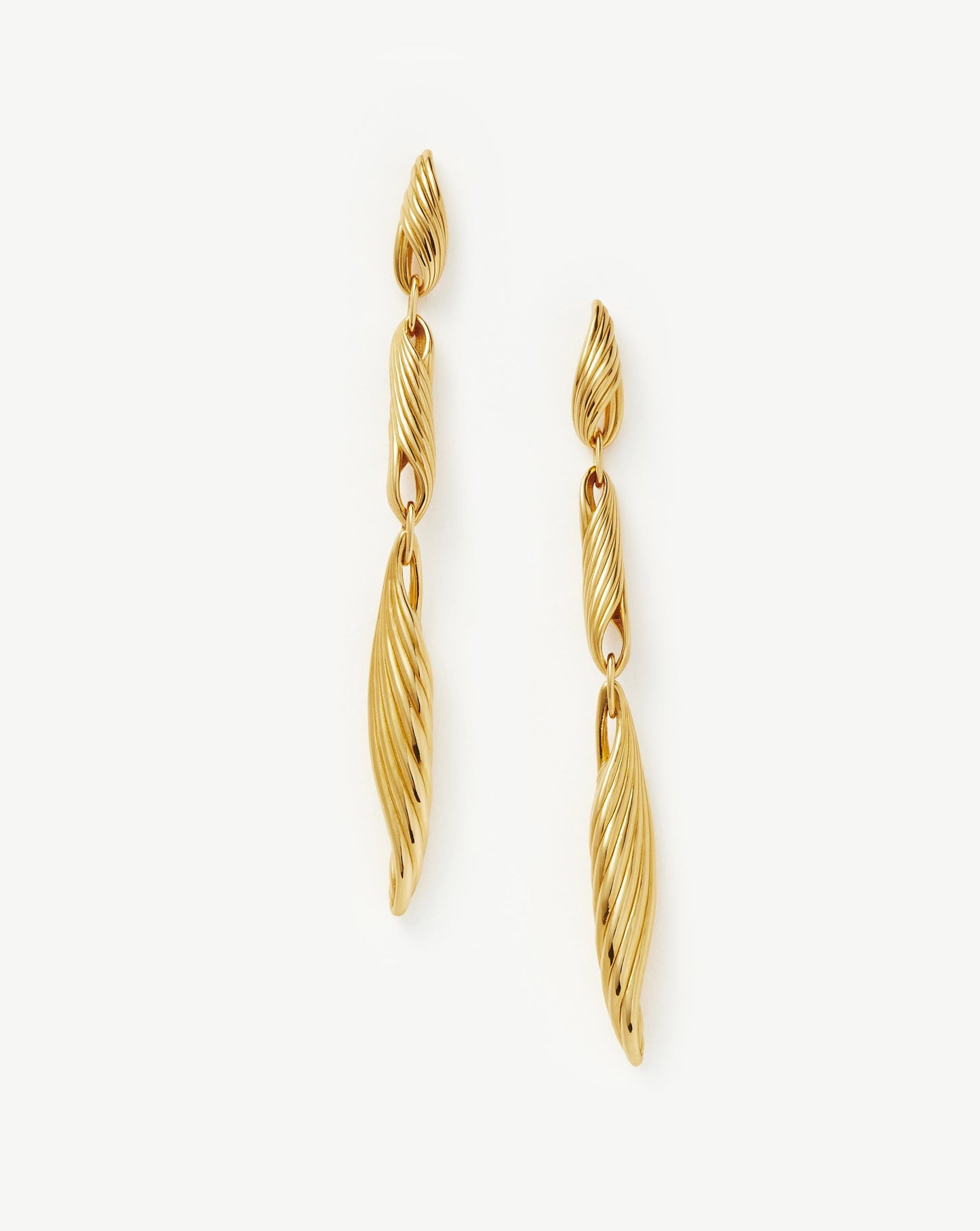 Wavy Ridge Triple Drop Earrings in Limited Edition