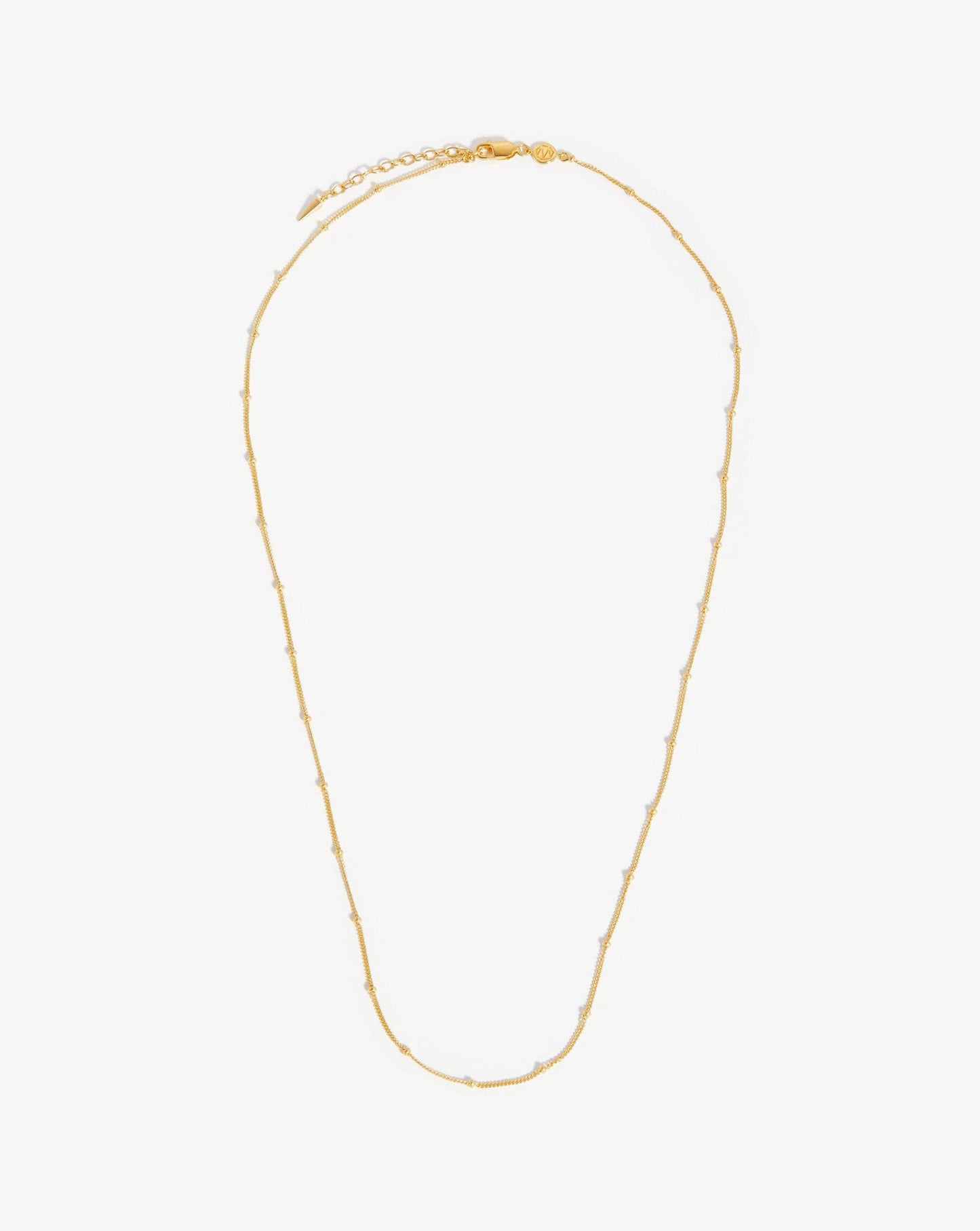 Long Bobble Chain Necklace in 18k Gold Vermeil