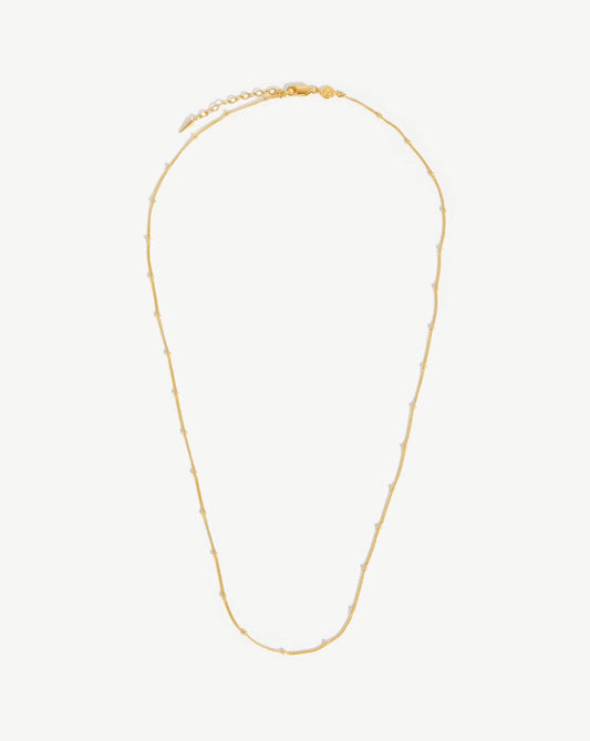 Long Bobble Chain Necklace in 18k Gold Vermeil