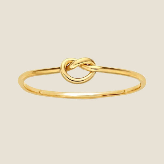 Silver Love Knot Stacking Ring for Women