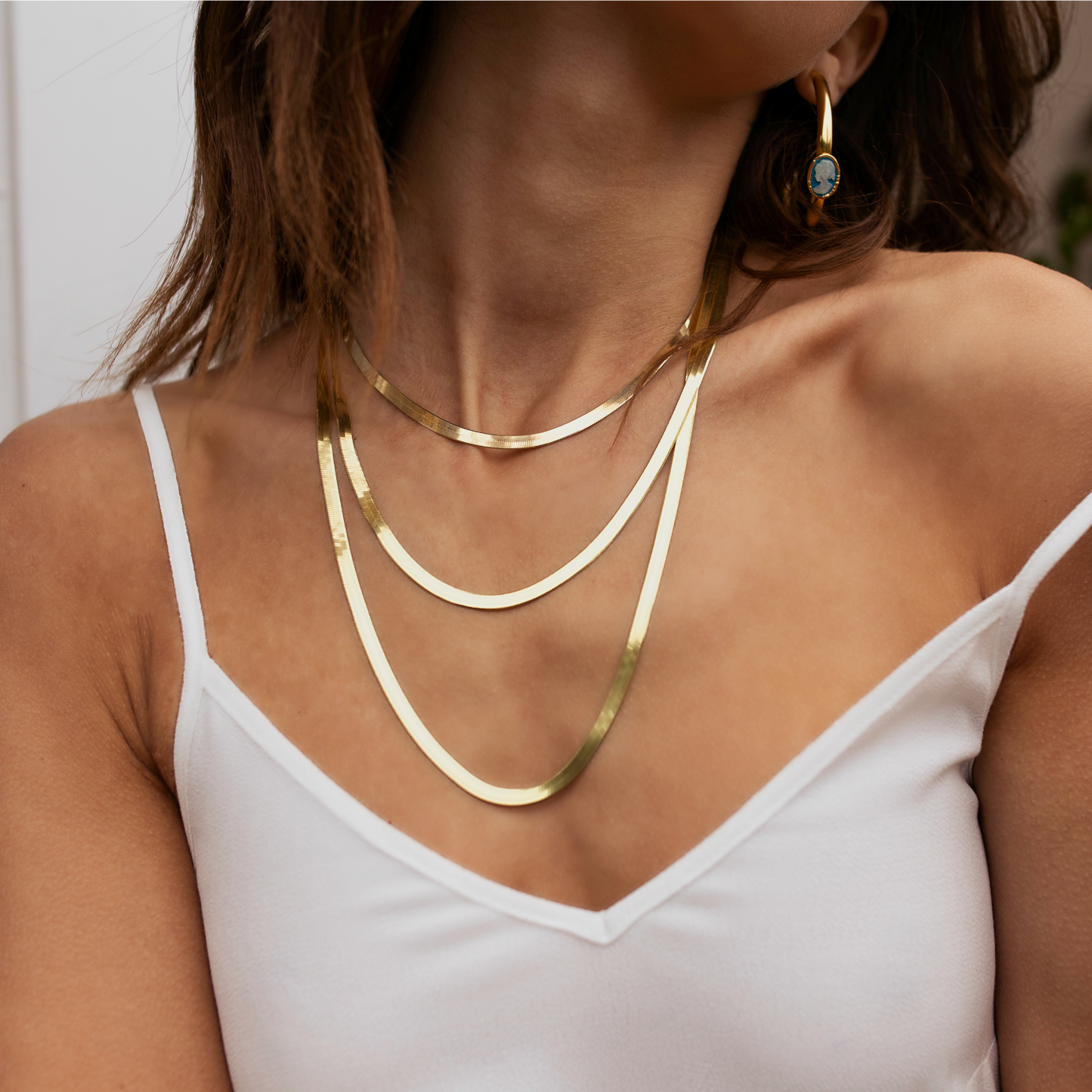 Silver Lucky Layer Necklace in Elegant Design