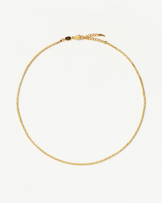 Cobra Snake Chain Choker in 18k Gold Plated