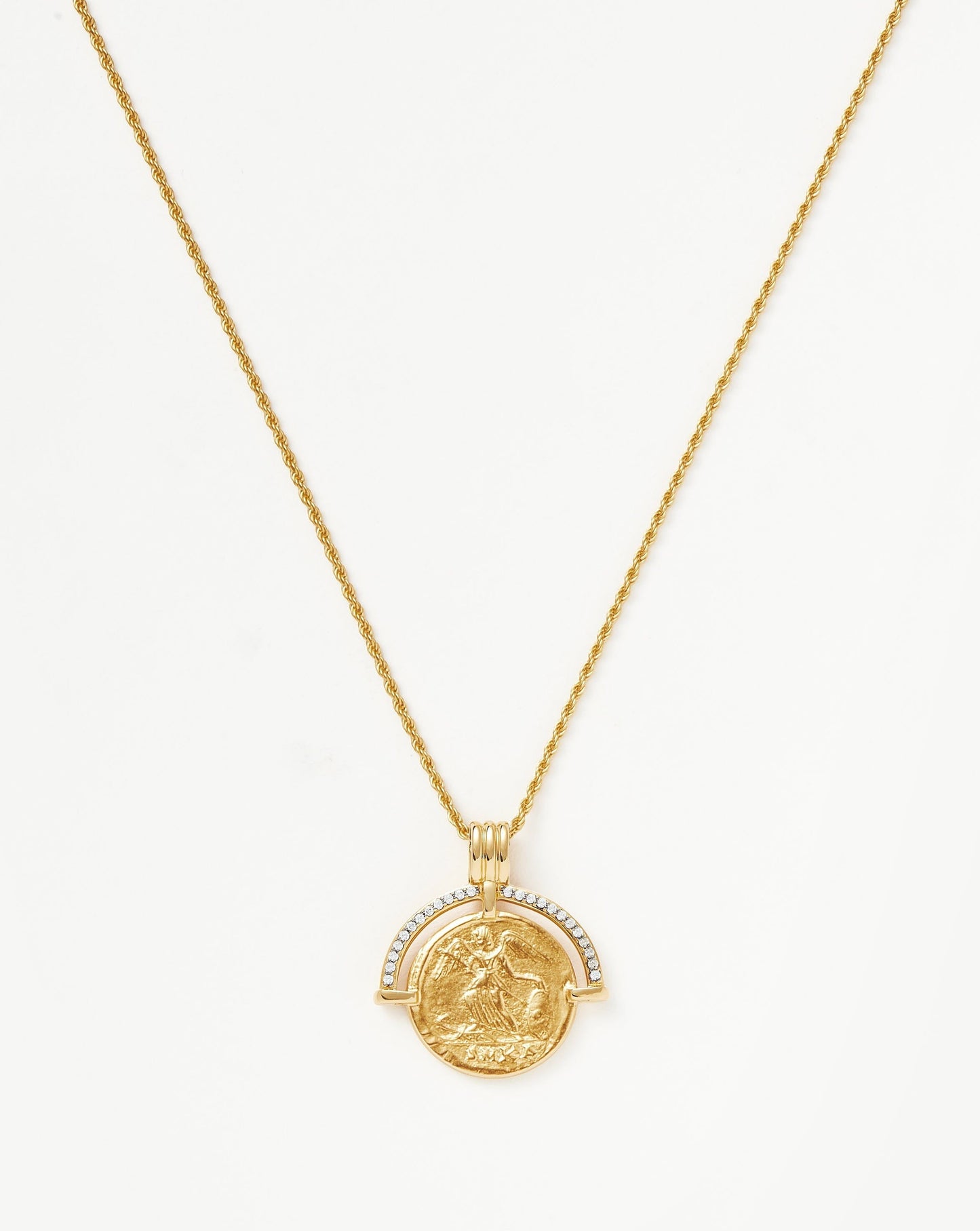 Arc Coin Necklace in Silver Design