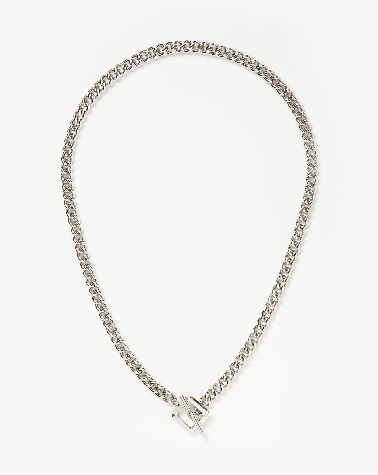 Silver Plated T-Bar Chain Necklace Design