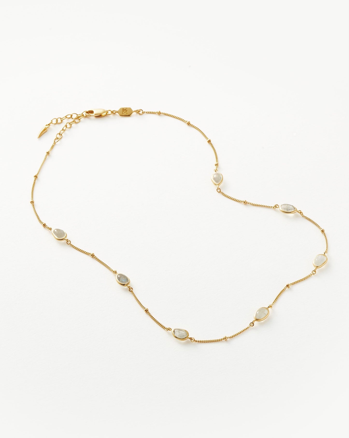 Gemstone Charm Choker in 18k Gold Vermeil and Silver