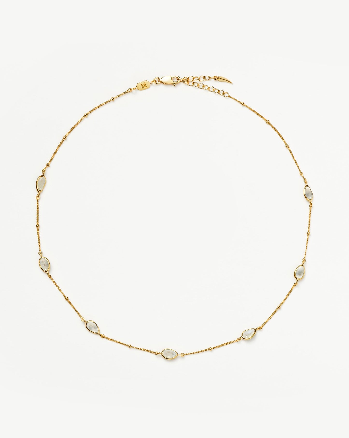 Gemstone Charm Choker in 18k Gold Vermeil and Silver