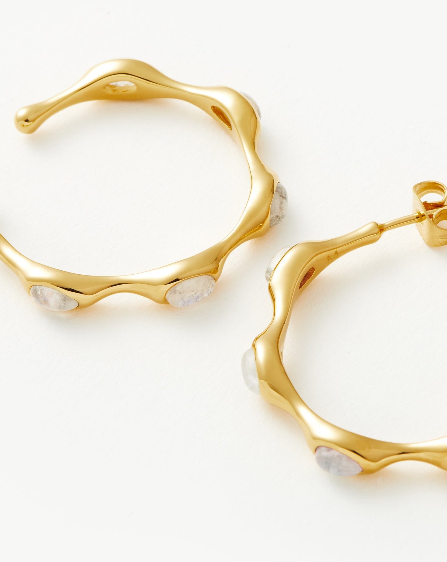 Medium Hoop Earrings in 18k Gold Plated Silver