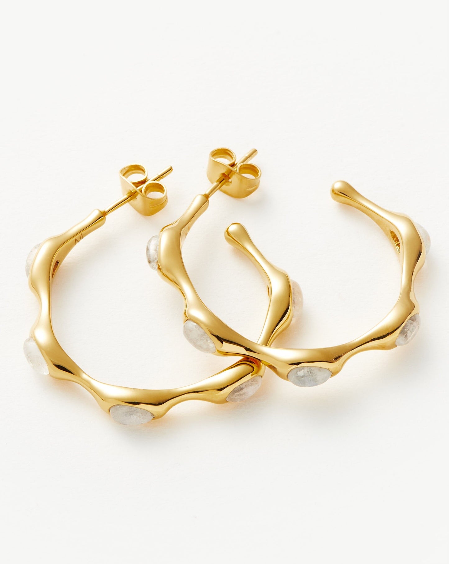 Medium Hoop Earrings in 18k Gold Plated Silver