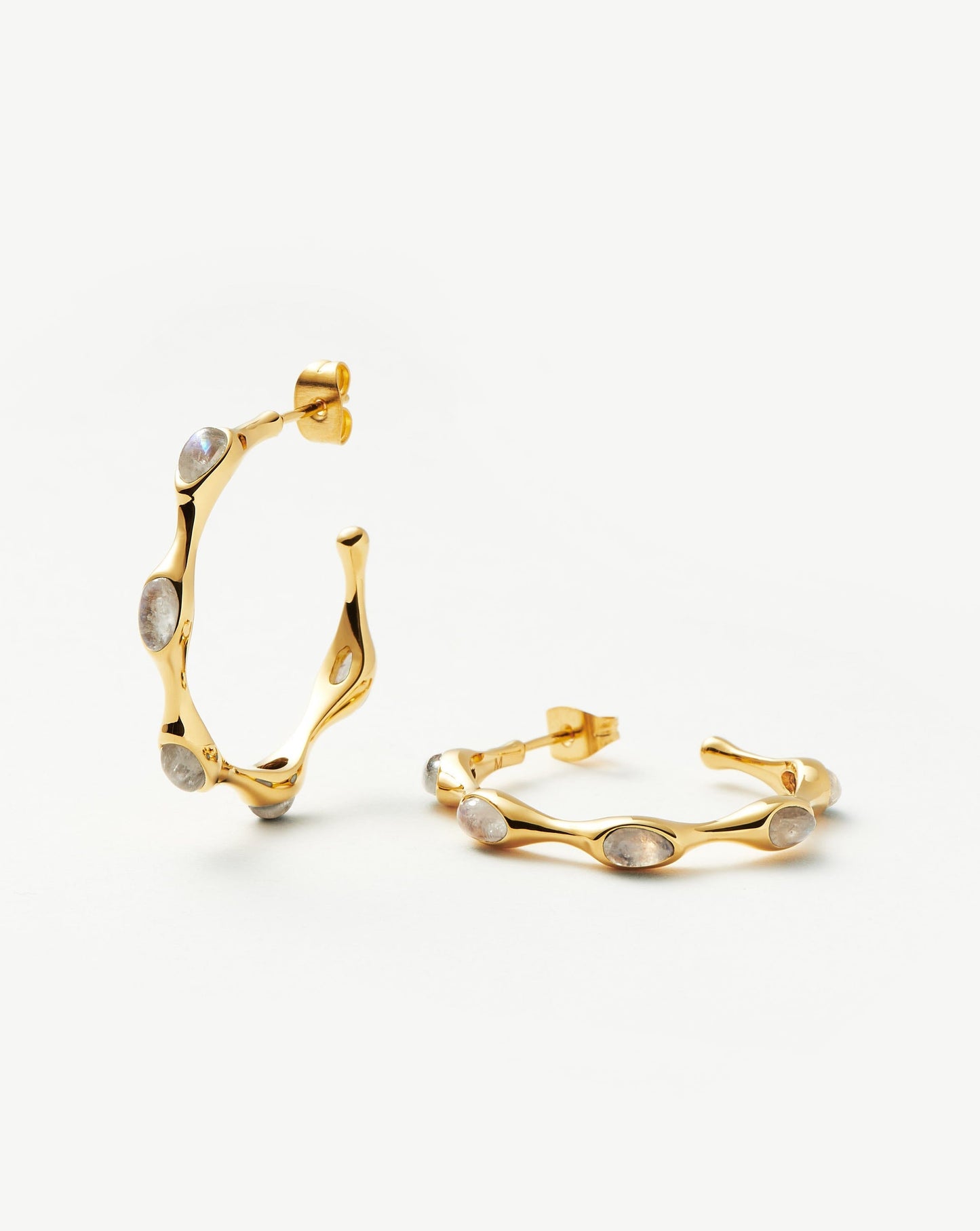 Medium Hoop Earrings in 18k Gold Plated Silver