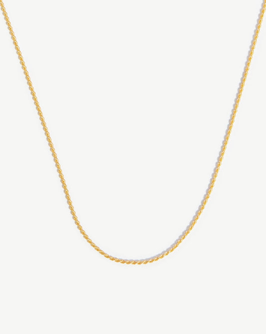 Medium Rope Chain Necklace in 18k Gold Vermeil