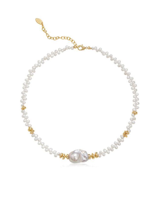 Baroque Pearl Necklace with Elegant Design 1