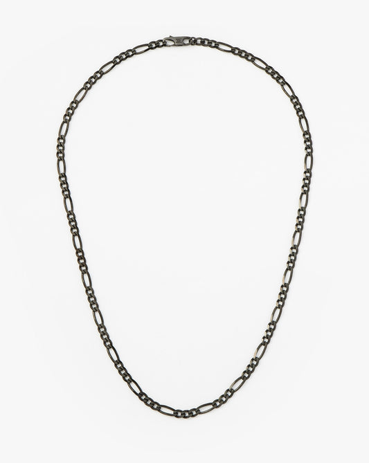 Men's Black Chain Necklace in Sterling Silver