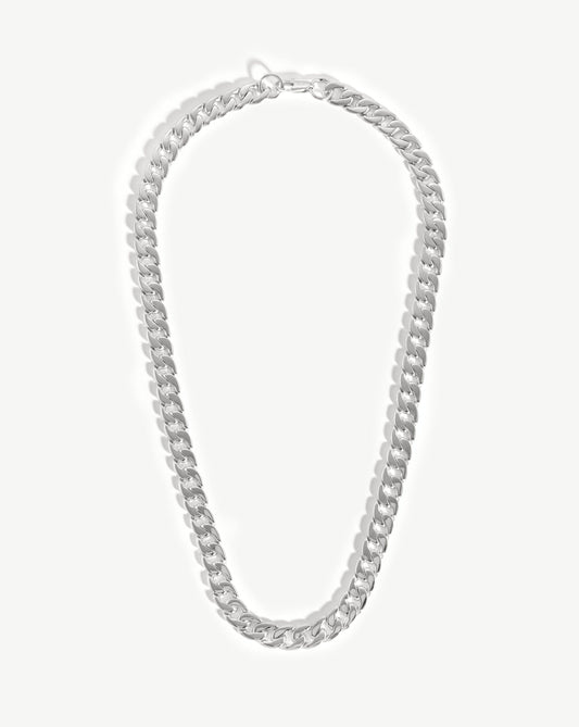 Chunky Silver Curb Chain Necklace for Men