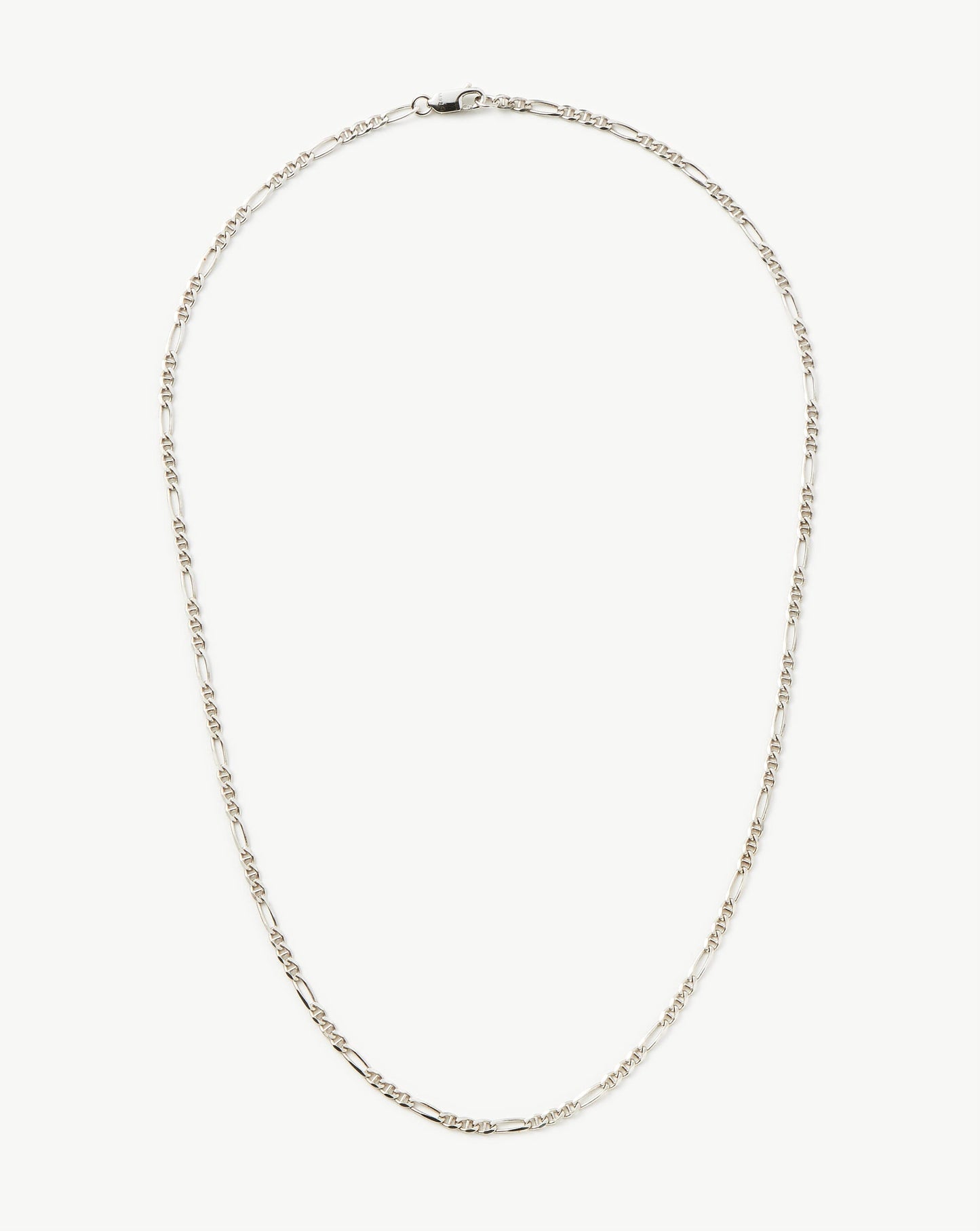 Men's Curb Chain Necklace in Silver 2