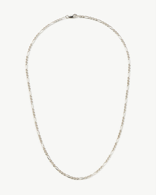 Men's Curb Chain Necklace in Silver 2