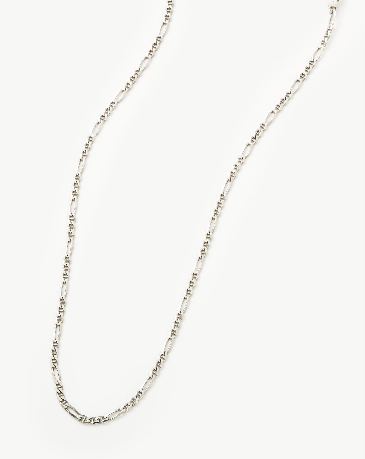 Men's Curb Chain Necklace in Silver 2