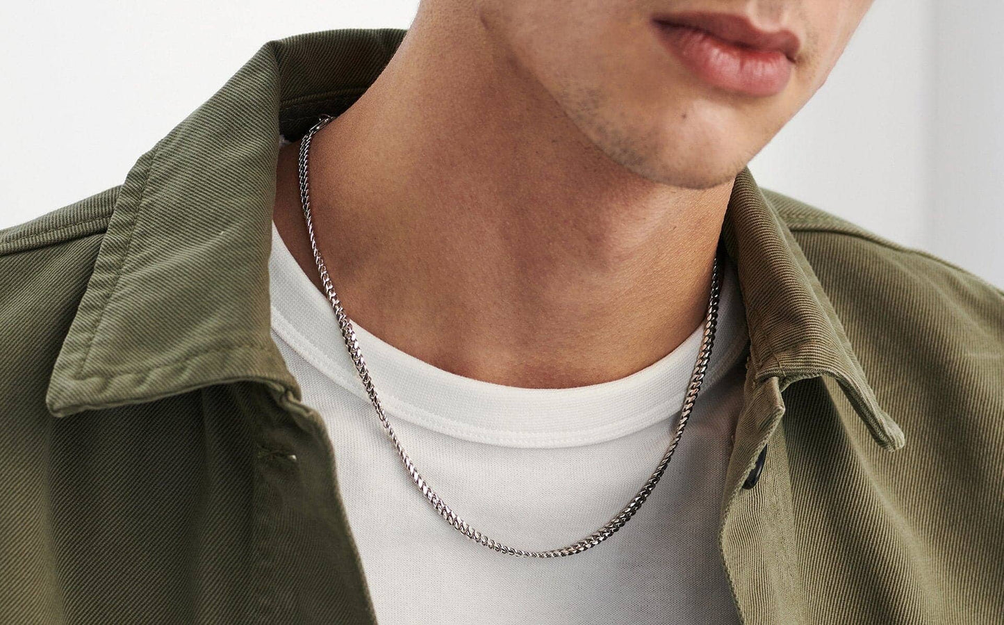 Round Curb Chain Necklace for Men