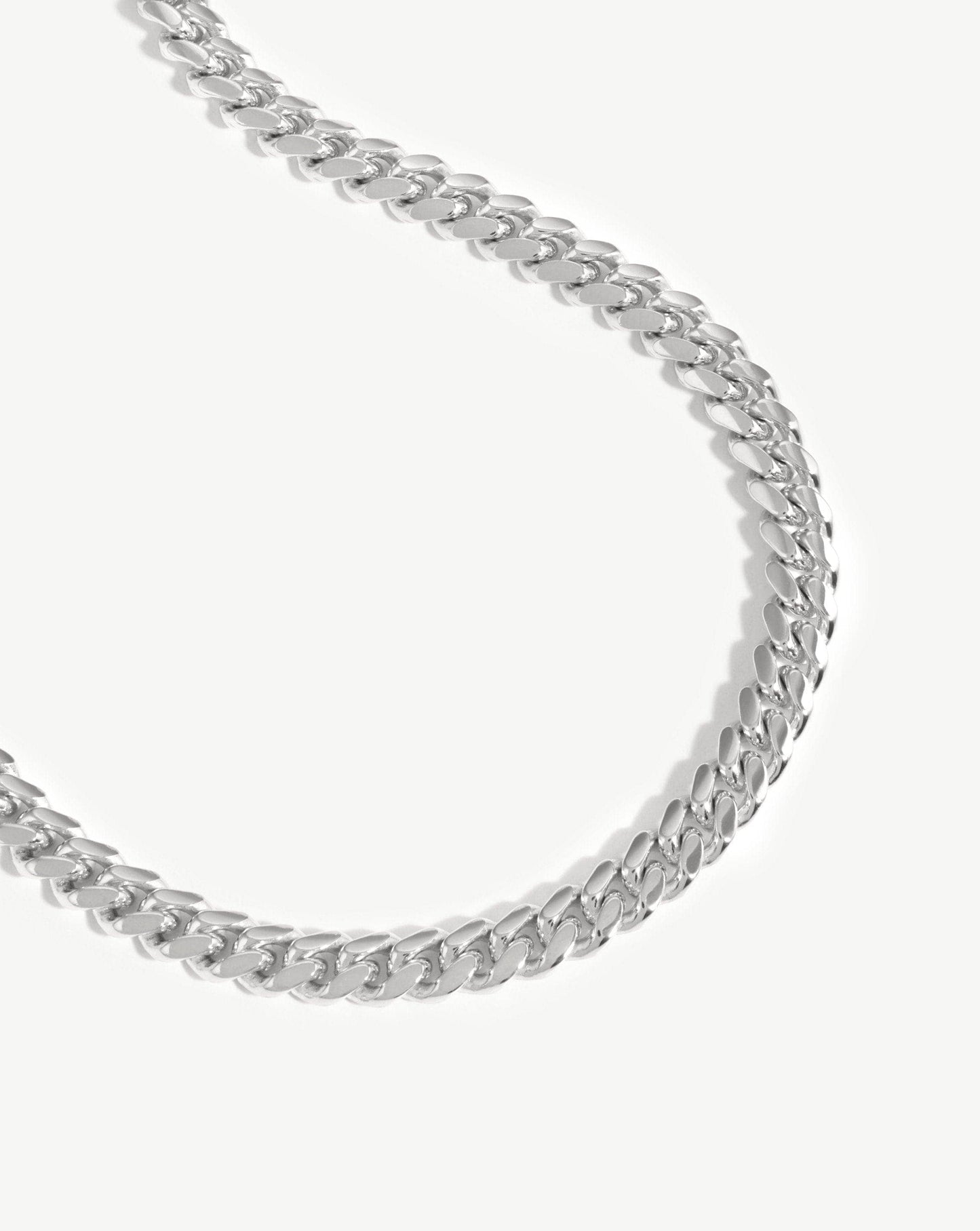 Round Curb Chain Necklace for Men