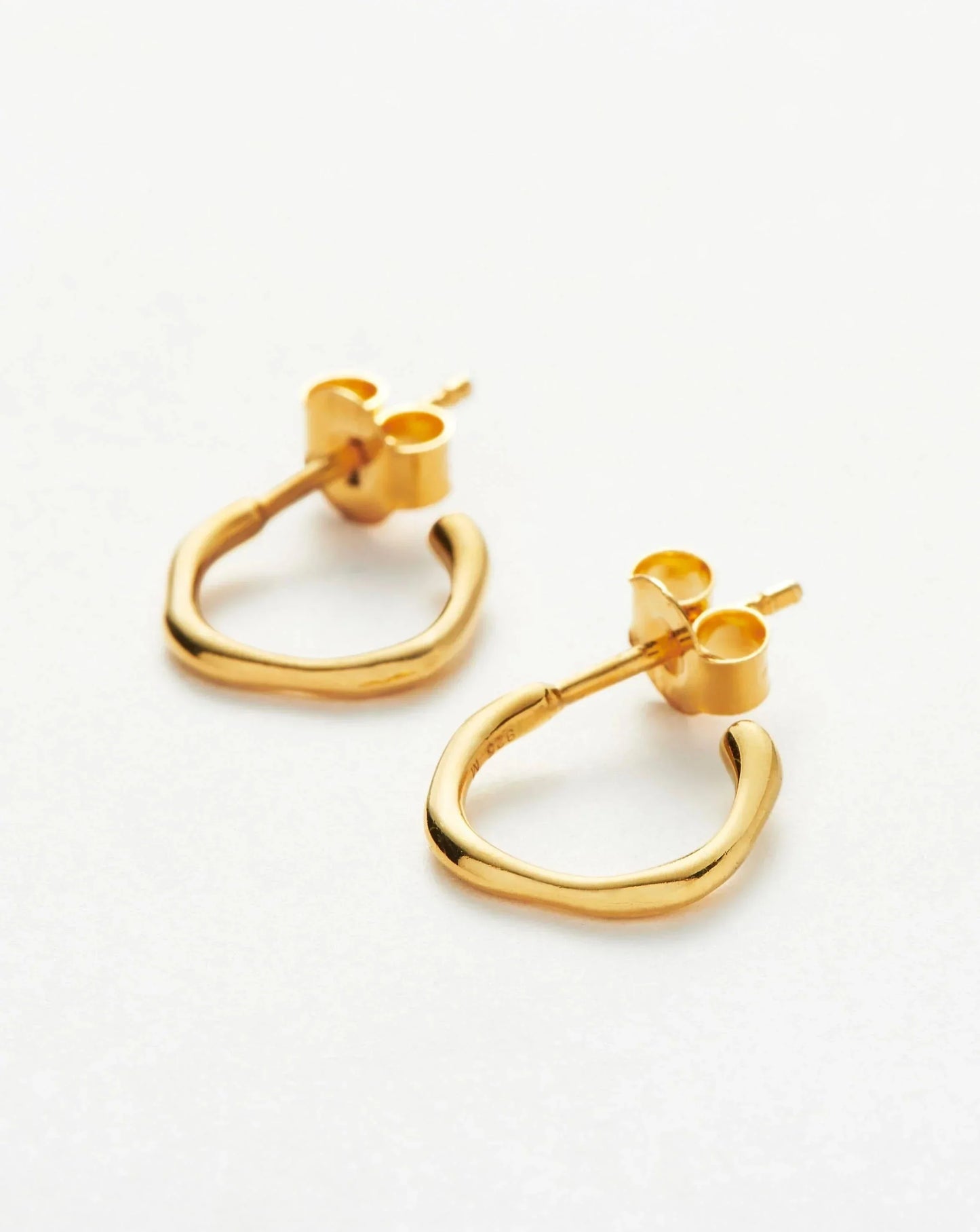 Mini Molten Hoop Earrings in 18k Gold Vermeil